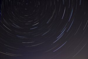 time lapse photo of stars on night
