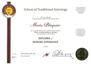 maria blaquier STA Diploma of Horary Astrology DipH