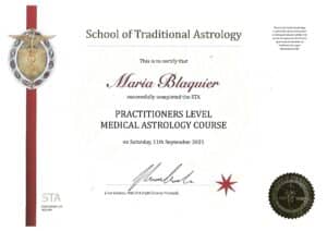 maria blaquier STA practitioners level medical astrology course