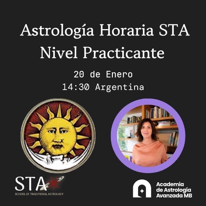 Curso Astrología Horaria STA Nivel Practicante, comienza el 20 de enero, 14:30 Argentina